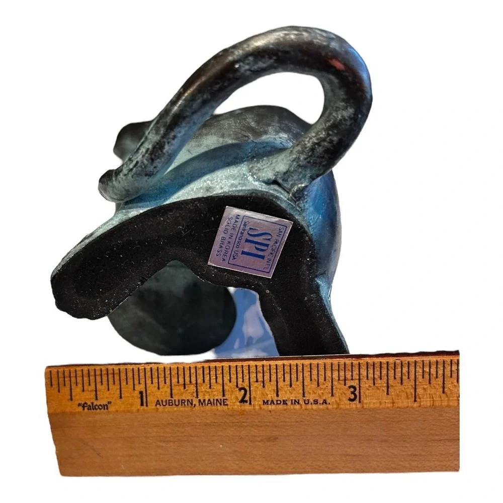 Vintage San Pacific intl‎ Bronze Cat With Milk Bottle